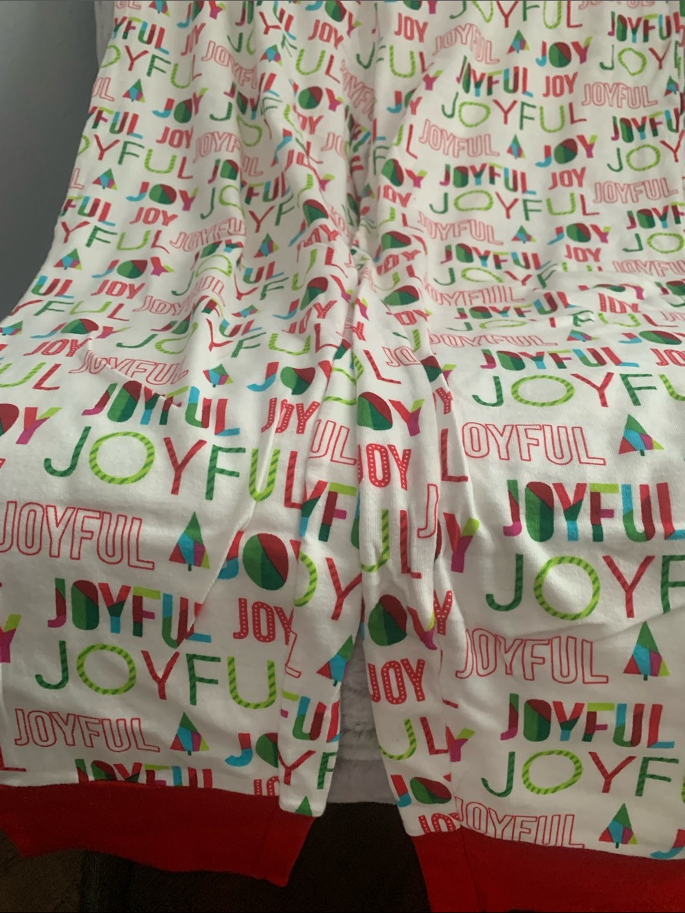 🆕-Wondershop Women’s Red-Trim 'Joyful' Multicolor Pajama Set - Picture 6 of 6